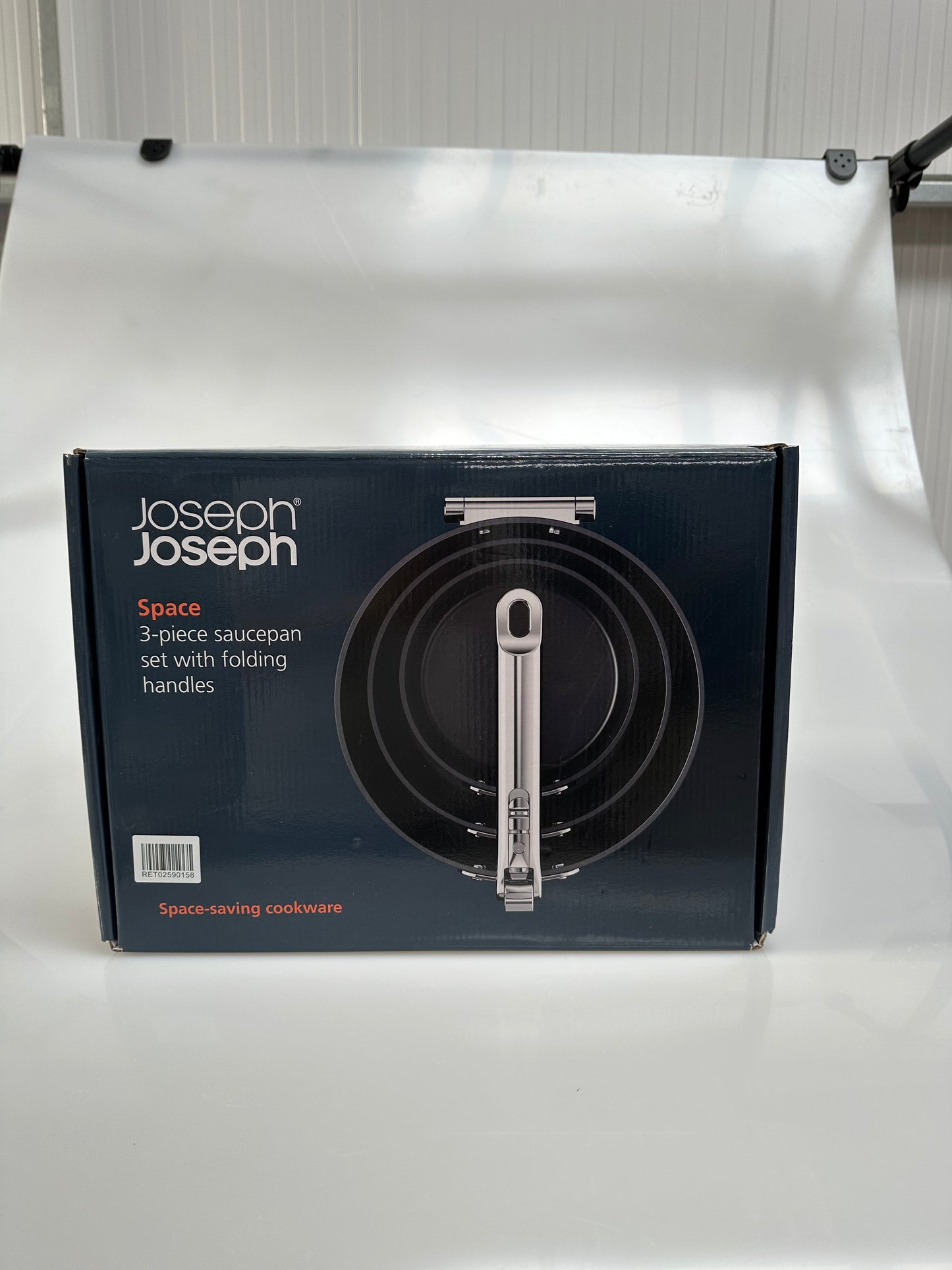 Joseph Joseph Space Folding Handle Non-Stick Saucepan & Accessories Set, 3 Piece