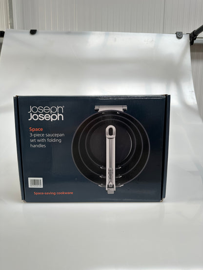 Joseph Joseph Space Folding Handle Non-Stick Saucepan & Accessories Set, 3 Piece