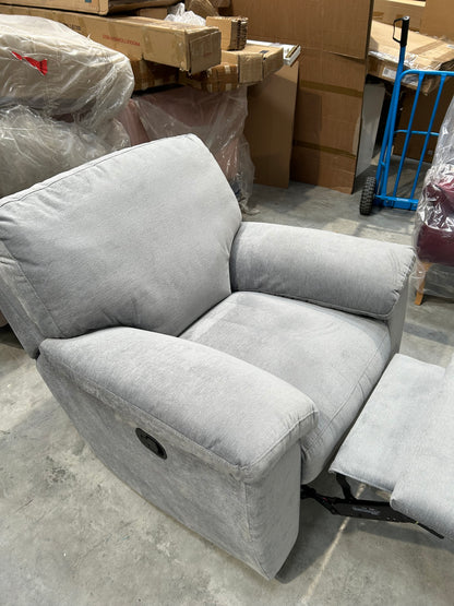 John Lewis Reclining Camden Armchair in Easy Clean Grey