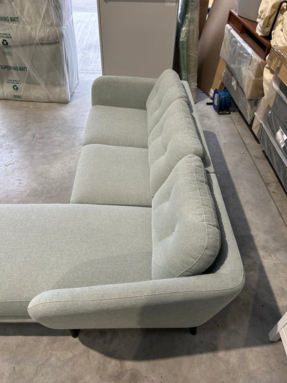 John Lewis Arlo RHF Chaise Sofa Dark Leg Duck Egg Matilda