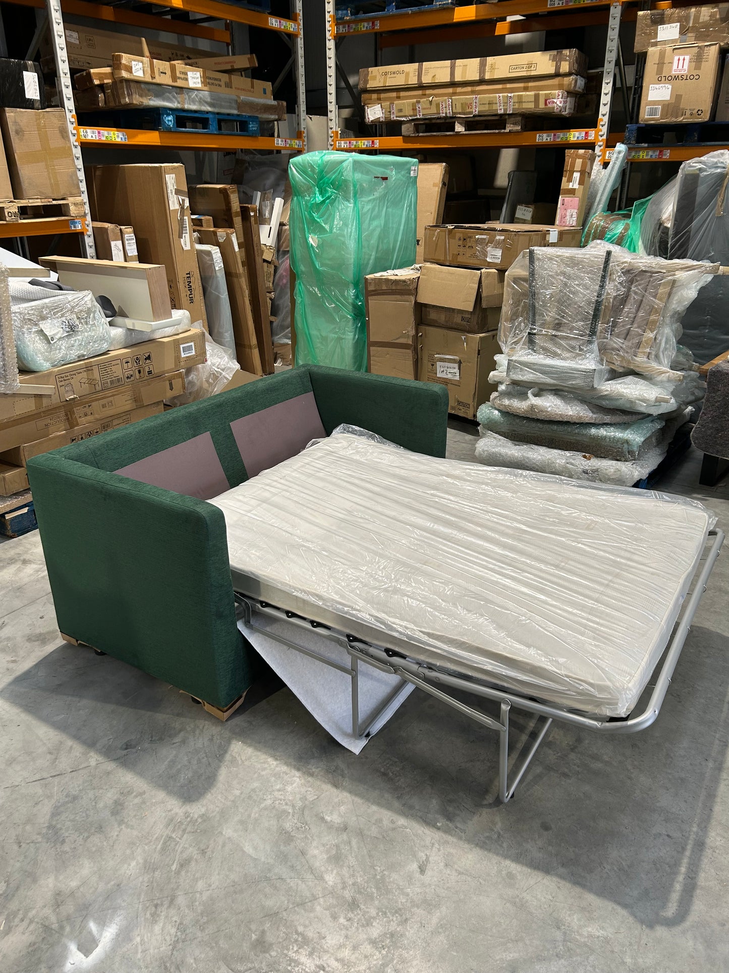 John Lewis Sofa Bed Alpine Green Booth