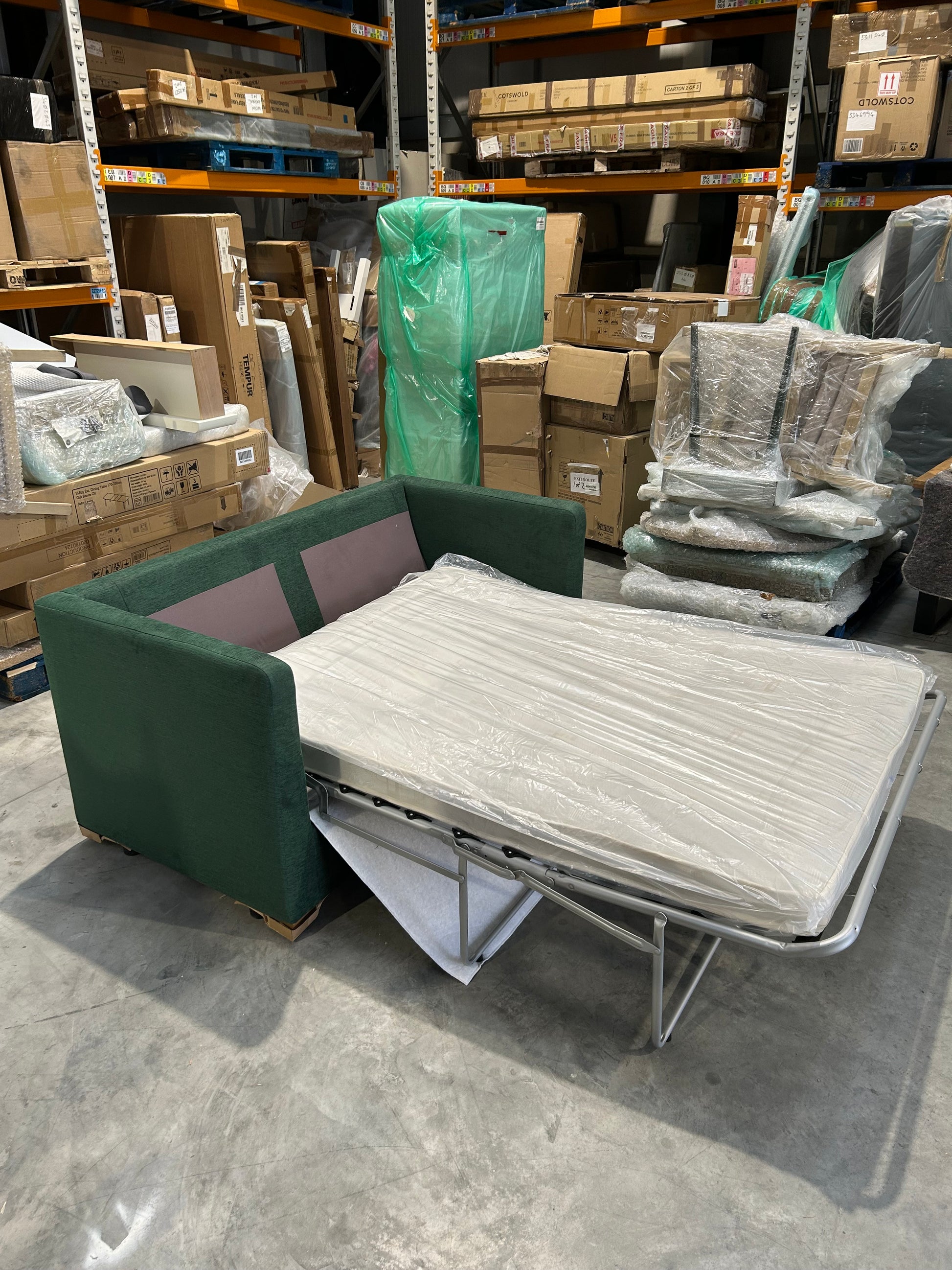 John Lewis Sofa Bed Alpine Green Booth