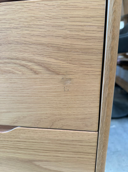 John Lewis Bow 5 Drawer Tallboy Chest, Natural Storage
