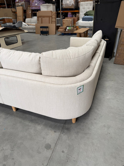 John Lewis Harbour Corner Sofa, Light Leg, Aquaclean Matilda Natural