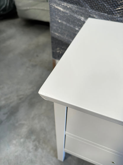 John Lewis Wilton 2 Drawer Bedside Cabinet White Storage