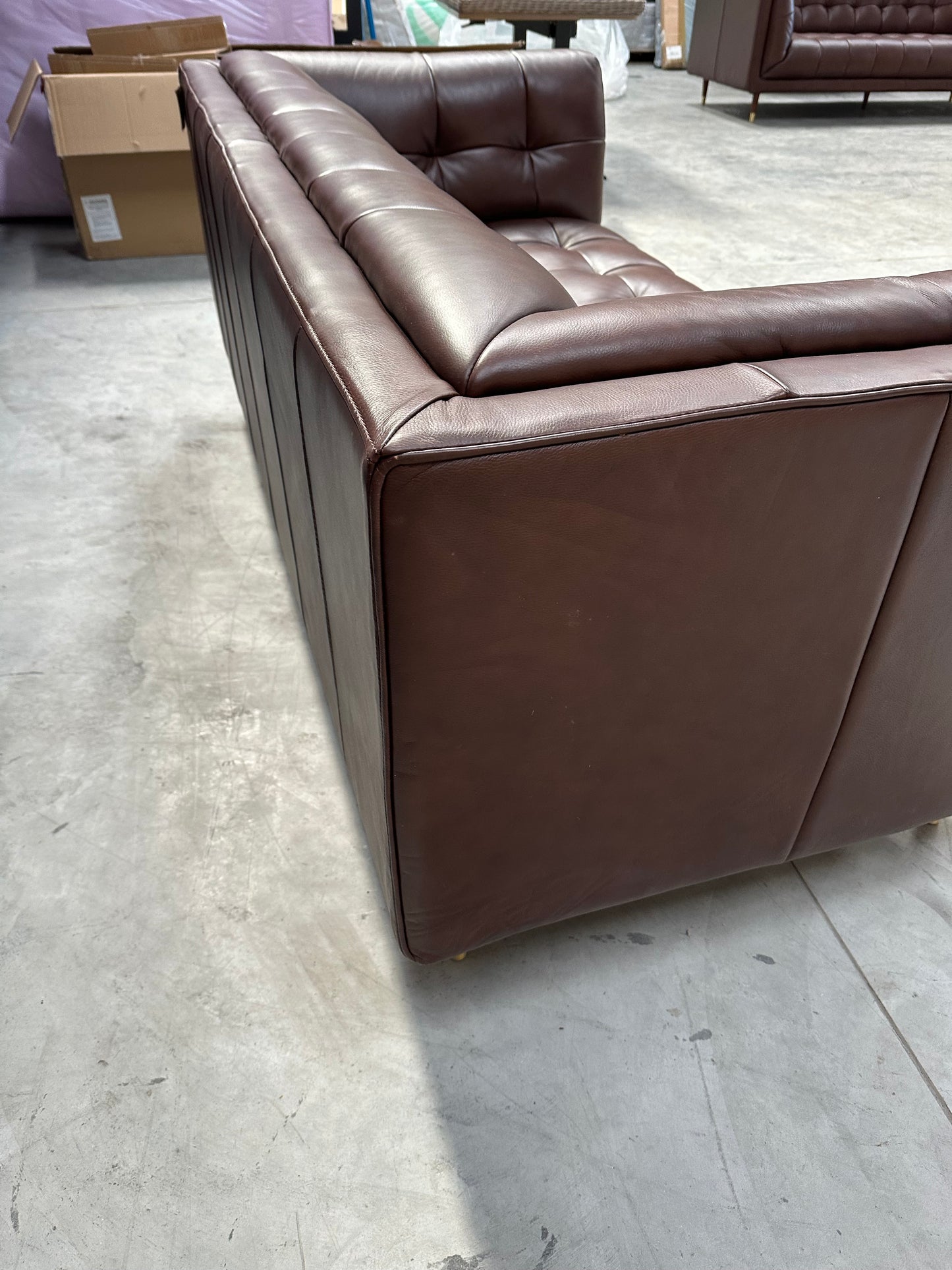 At The Helm Grace Large 3 Seater Leather Sofa Grand Coco