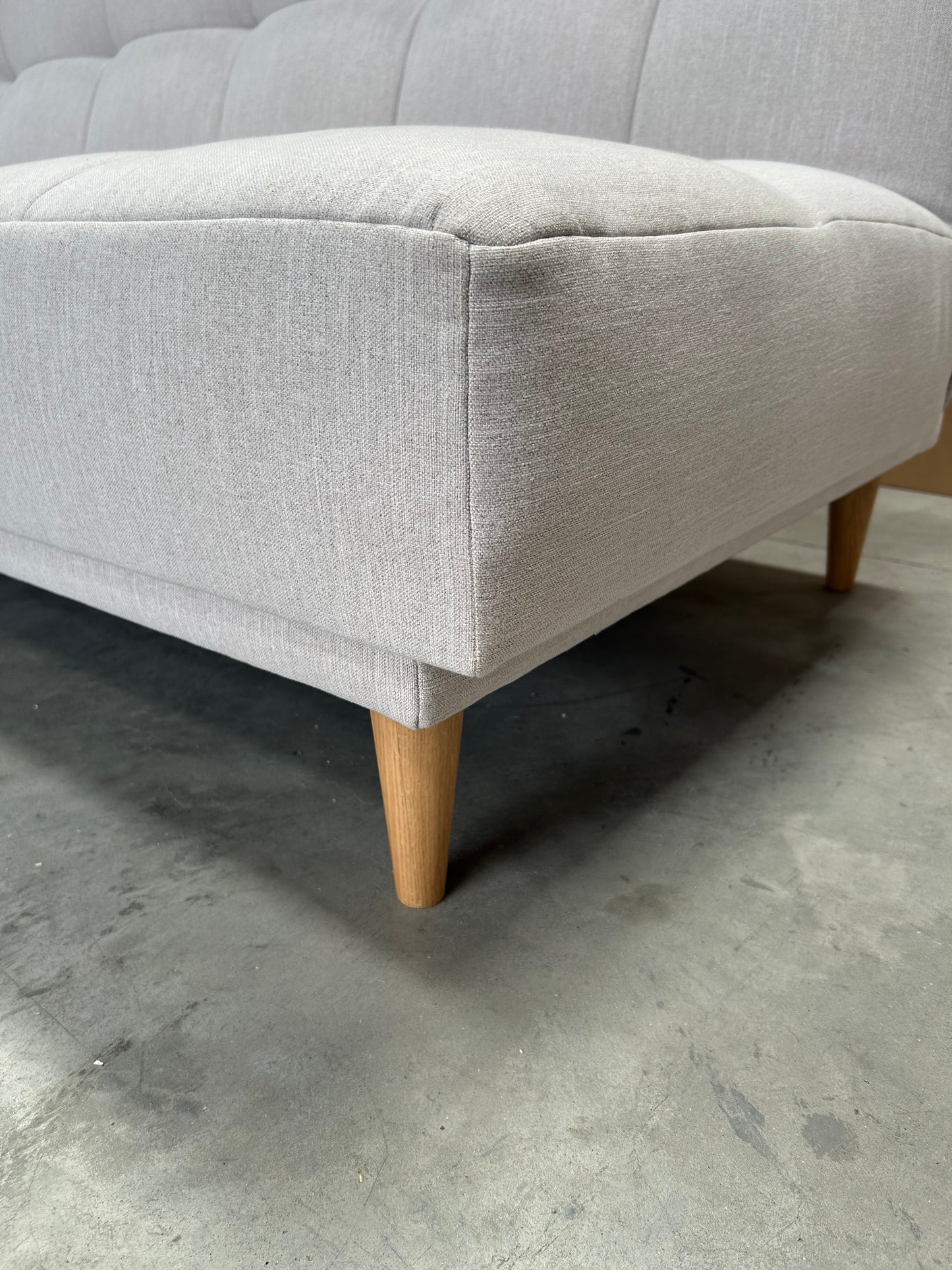 John Lewis Linear Medium 2 Seater Sofa Bed, Light Leg, Topaz Natural