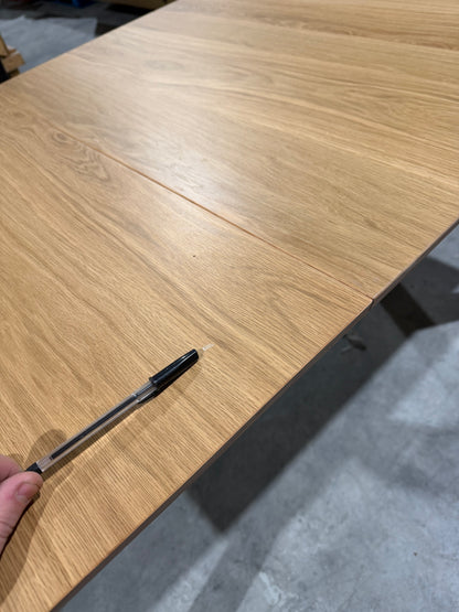 John Lewis Wilton 4-6 Seater Extending Dining Table, Linen Kitchen