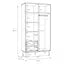 Easyklix Harllson 2 door wardrobe, Sage Green/Oak