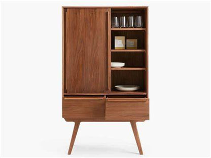 John Lewis Cara 2 Door,2 Drawer Highboard, American Black Walnut