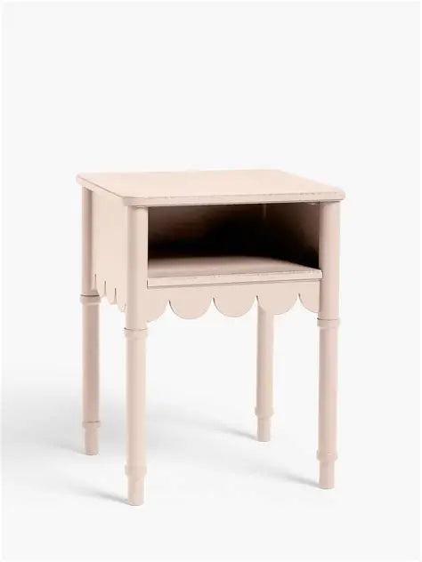 John Lewis Hem Bedside Table Blush Pink