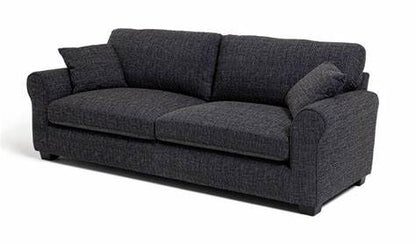 Habitat Lisbon Fabric 3 Seater Sofa - Charcoal