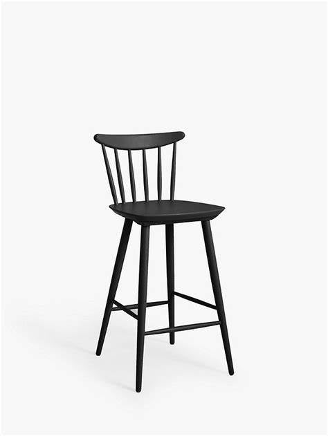 John Lewis Spindle Bar Stool Black , Set of 2 , FSC-Certified (Beech Wood)