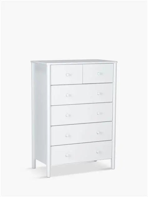 John Lewis Spindle 6 Drawer Chest Grey Bedroom Chest of drawers