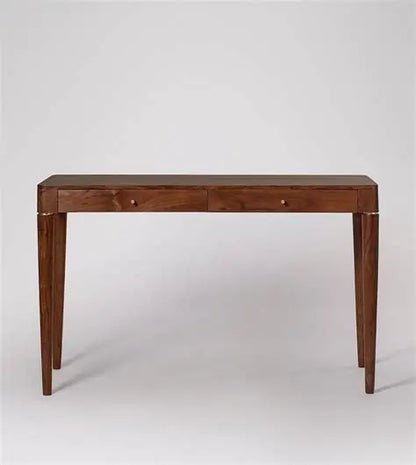 Swoon Bjorn Desk Dark Brown Acacia & Brass