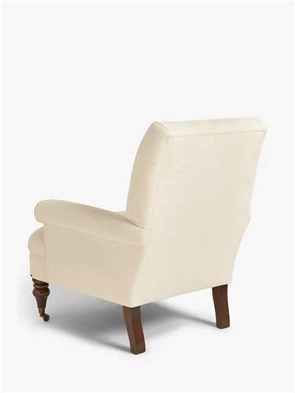 John Lewis Suffolk Armchair, Dark Leg, Natural Easy Clean Linin Viscose