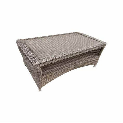 John Lewis Dante Rectangular Garden Coffee Table, Grey Wicker