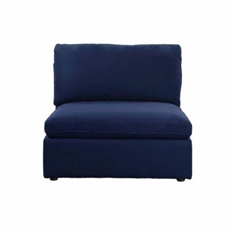 Sofi Modular - Armless Chair, Blue Fabric