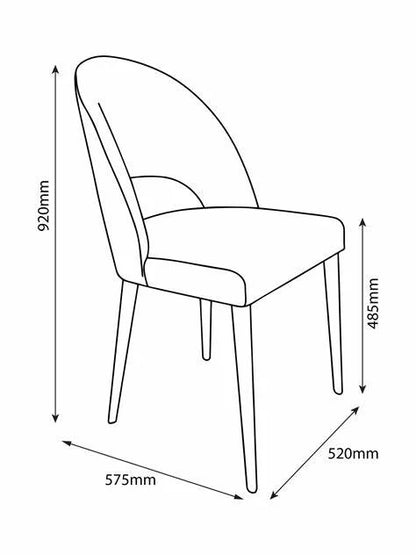 John Lewis Moritz II Olive Green Velvet Dining Chair