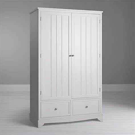 John Lewis St Ives Double Wardrobe with 2 Drawers White 