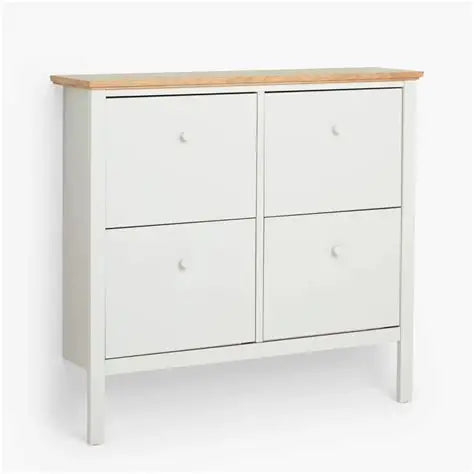 John Lewis Wilton Shoe Storage Cabinet, Linen