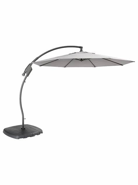 John Lewis Henley by KETTLER Freestanding Parasol & Base, 3m, Silver