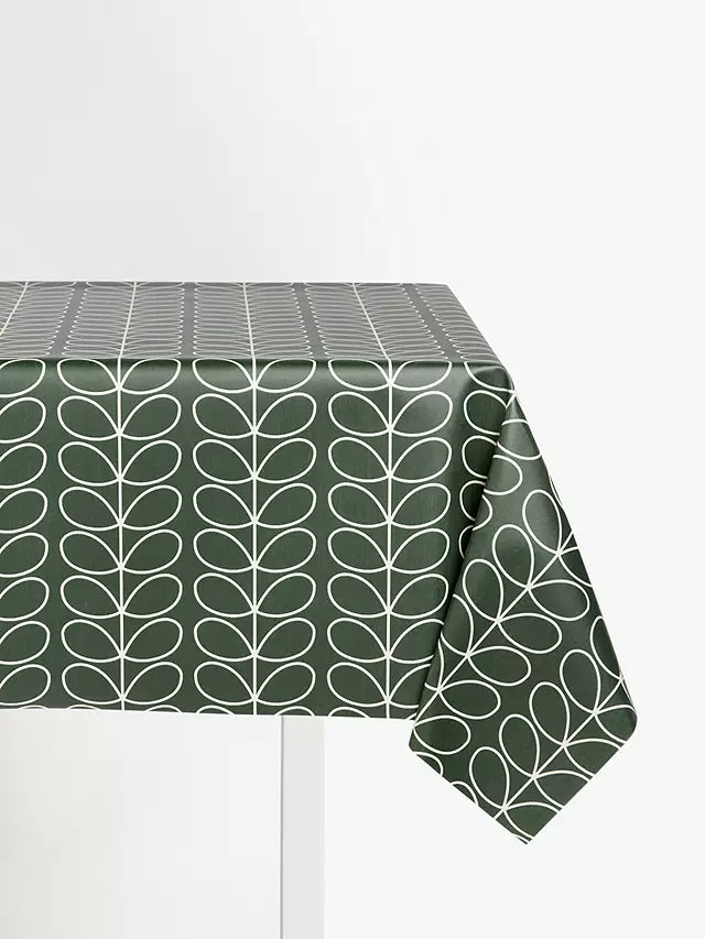 John Lewis Orla Kiely Linear Stem PVC Tablecloth Fabric, Evergreen £18pm 3.5m