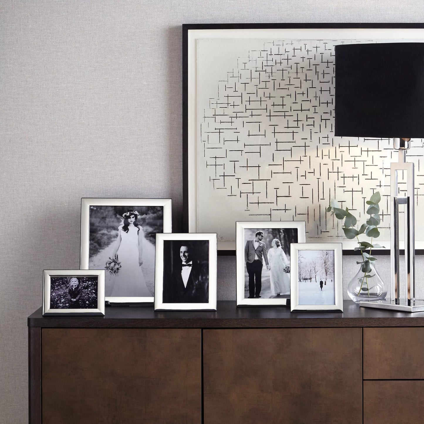 Carrs Berkeley Plain Photo Frame, Sterling Silver, 3.5 x 5" (9 x 13cm)