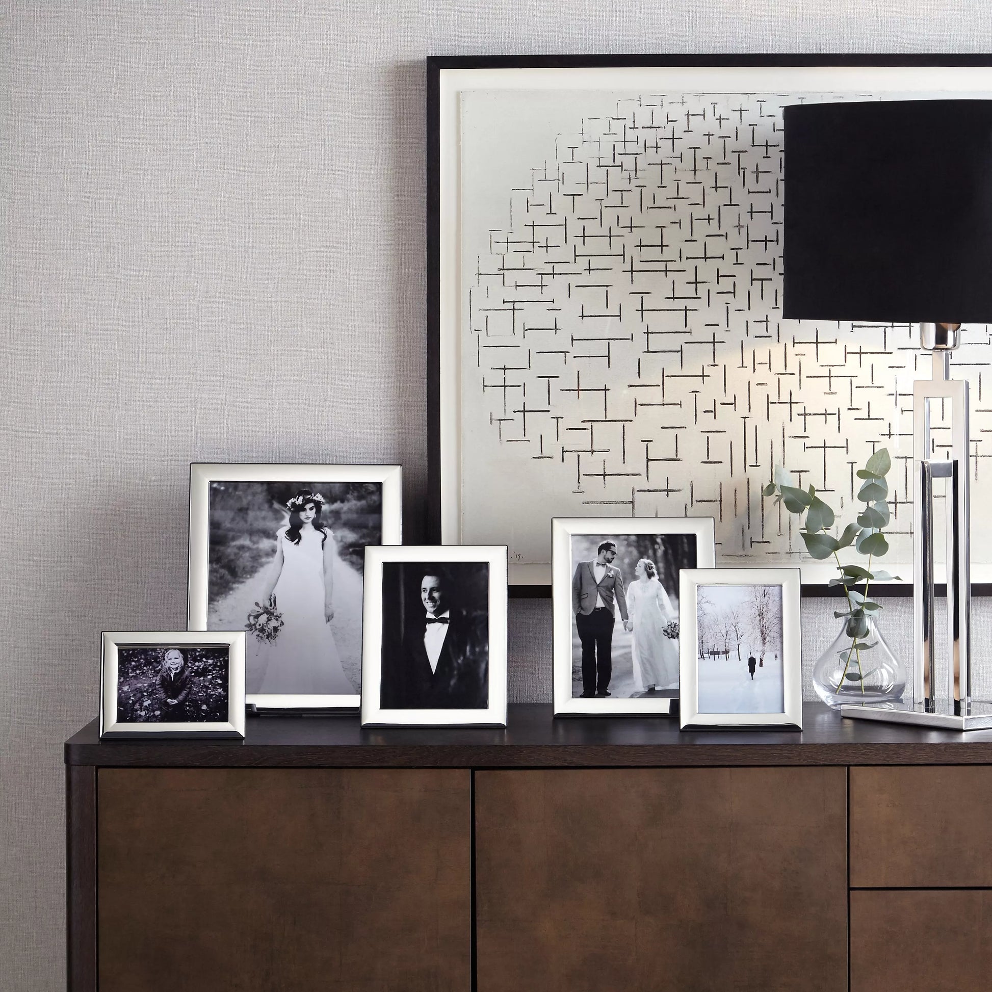 Carrs Berkeley Plain Photo Frame, Sterling Silver, 3.5 x 5" (9 x 13cm)