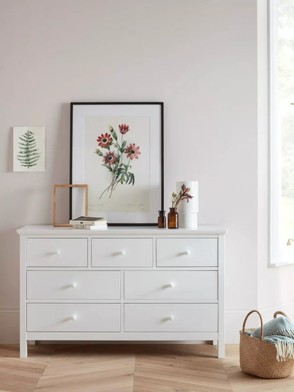 John Lewis Chest of Drawer 7 Drawer Chest White  White Wilton