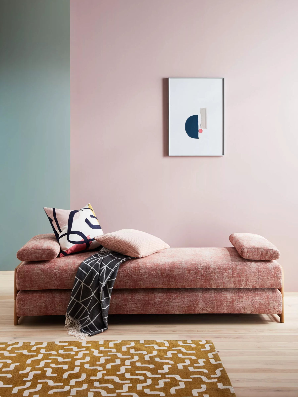 John Lewis Duplet Daybed Velvet Charcoal