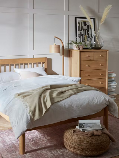 John Lewis Spindle 6 Drawer Chest, Oak