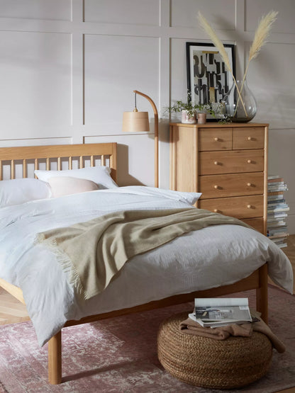 John Lewis Spindle 6 Drawer Chest, Oak