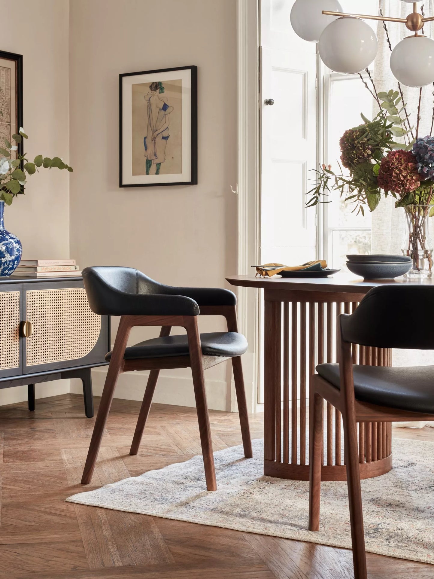 John Lewis Trestle 6 Seater Dining Table, Dark Oak