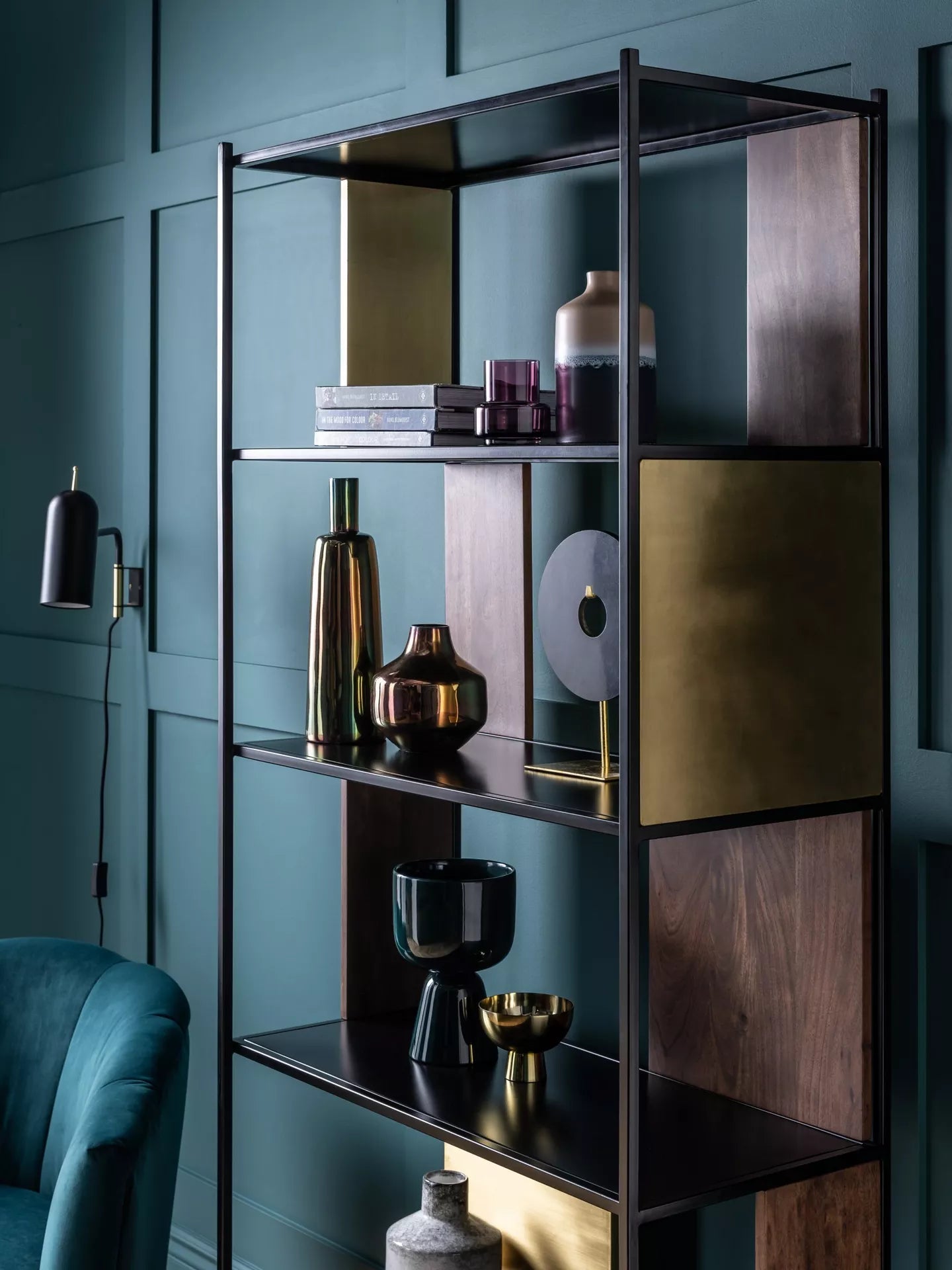 Swoon John Lewis + Swoon Brunel Wide Shelving Unit, Brown