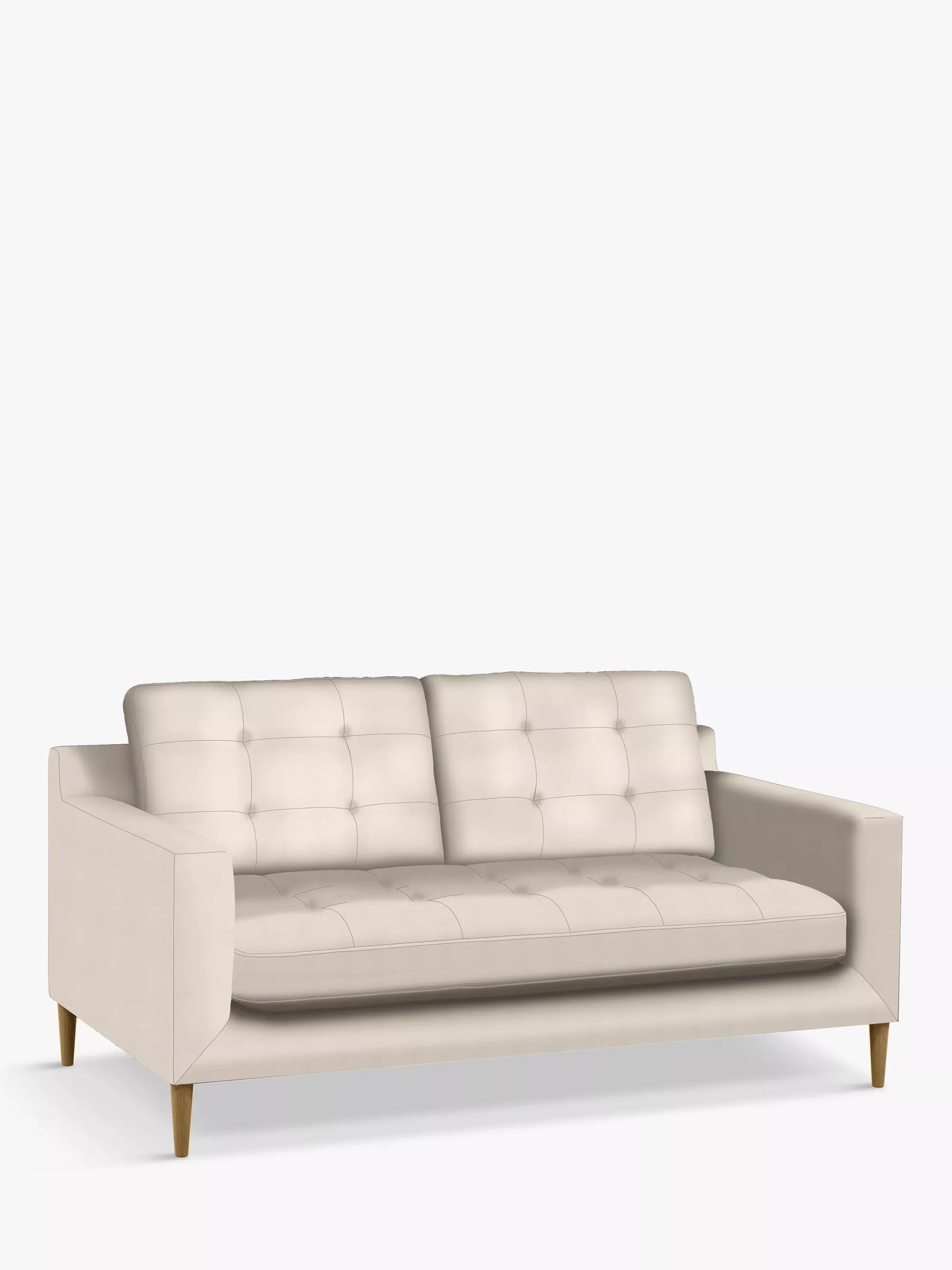 John Lewis Draper II Medium 2 Seater Sofa Brushed Tweed Natural