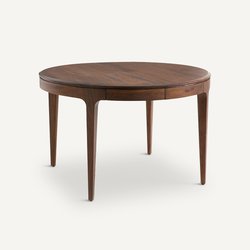 La Redoute AM.PM Sanara Walnut and Veneer Extendable Round Table 8 People