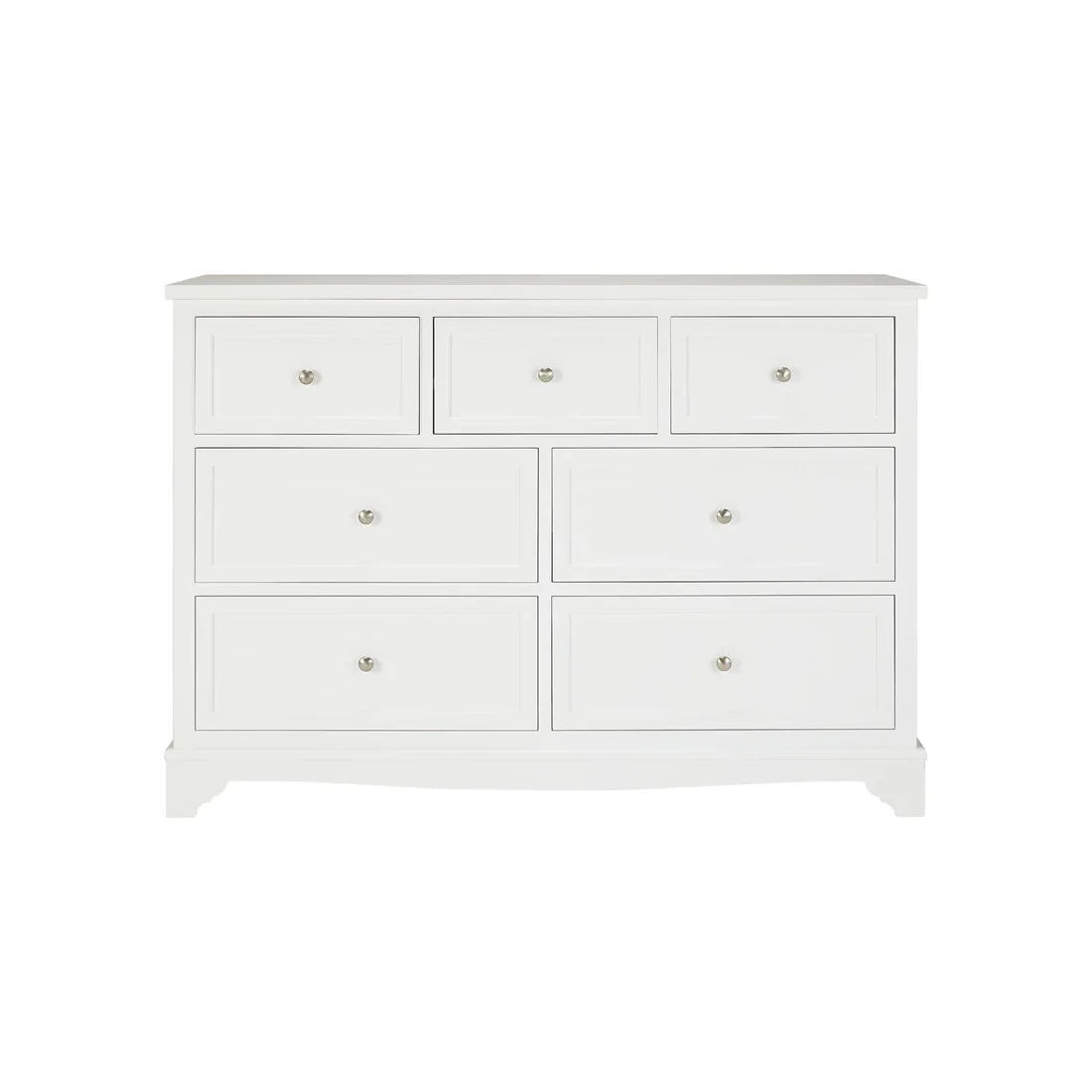 John Lewis St Ives 7 Drawer Chest white 3+4 White