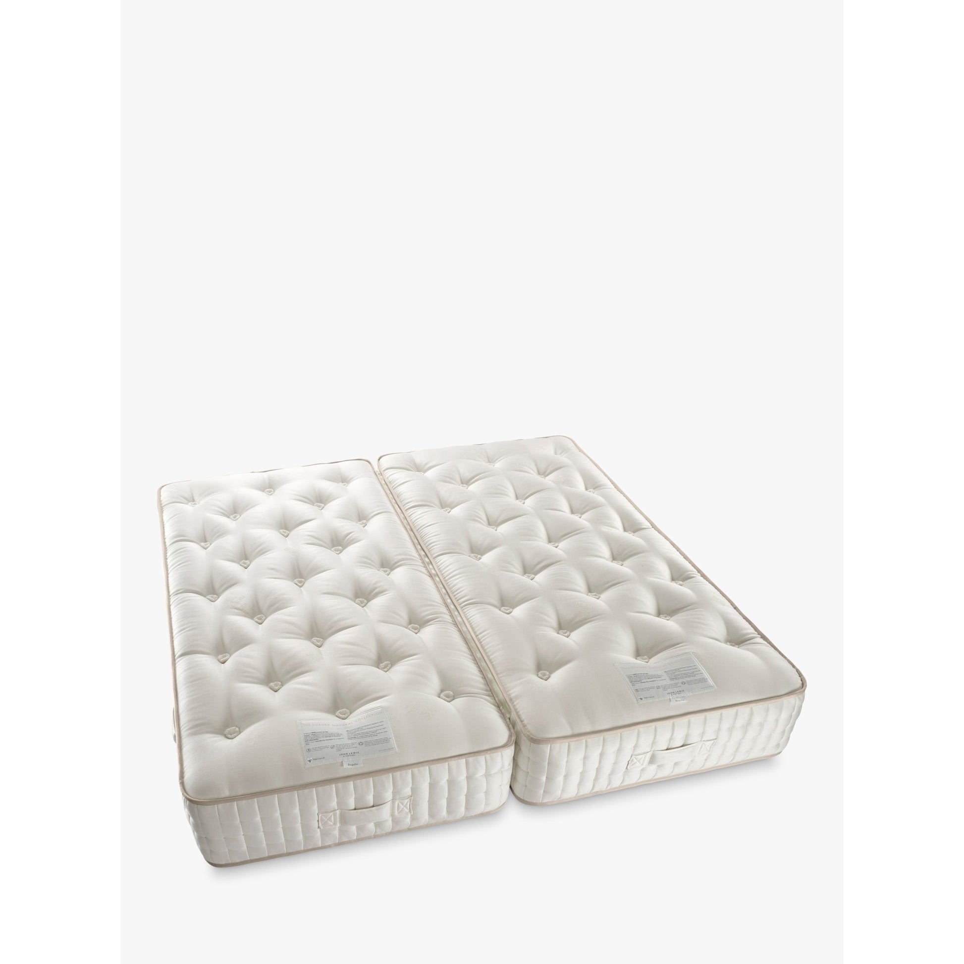 John Lewis Luxury Natural Collection Silk 19000, Super King Size, Regular Tension Pocket Spring Zip Link Mattress