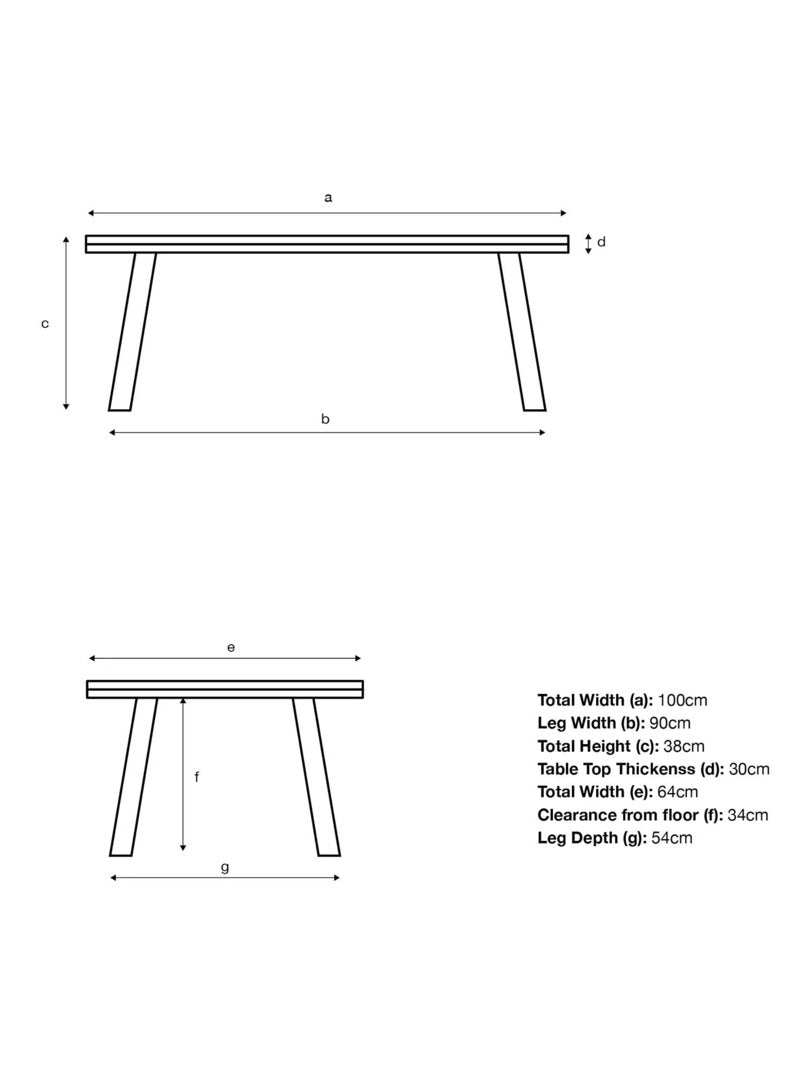 John Lewis Burford Rectangular Garden Coffee Table