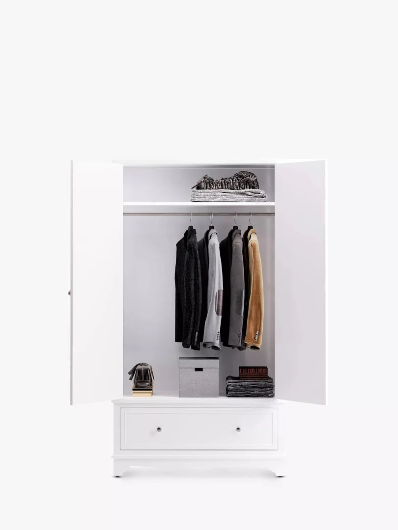 John Lewis St Ives single drawer Wardrobe in White