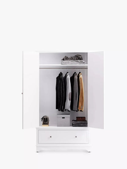 John Lewis St Ives single drawer Wardrobe in White