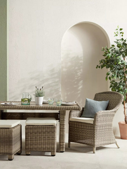 John Lewis Dante Deluxe Garden Dining Armchair, Set of 2