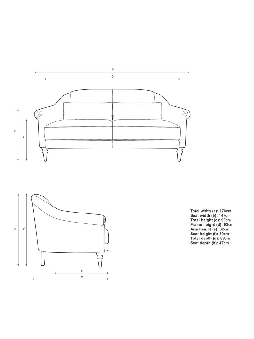 John Lewis Sofa  Fireside Medium 2 Seater Sofa, Light Leg Brushed Tweed Green