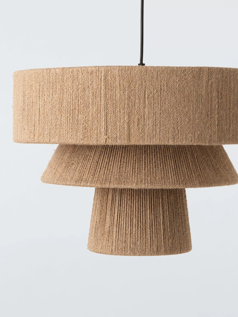 John Lewis Layered Jute Rope Pendant Ceiling Light, Natural