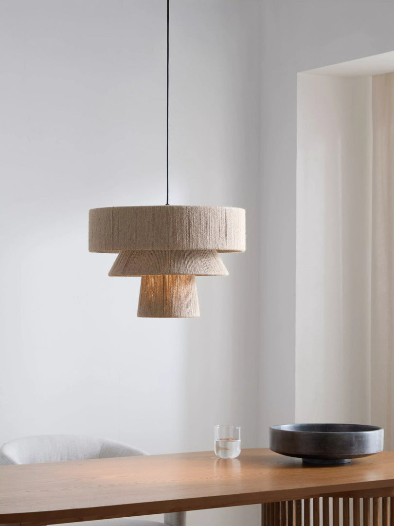 John Lewis Layered Jute Rope Pendant Ceiling Light, Natural
