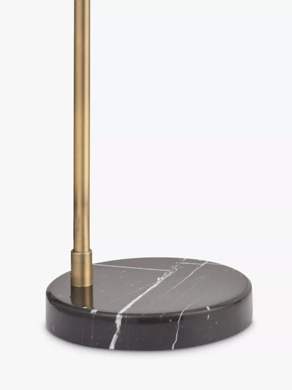 Bay Lighting Hettie Marble Floor Lamp, Black/Antique Brass