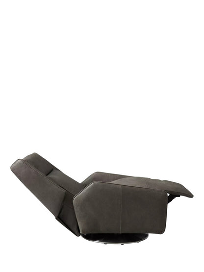 John Lewis Halo Capri Recliner Hand-Tipped Leather, Hot Pewter
