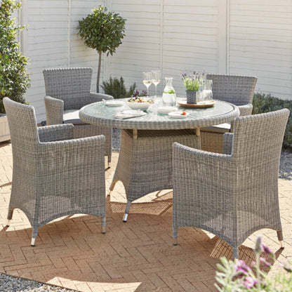 John Lewis Dante 4-Seater Round Glass Garden Dining Table