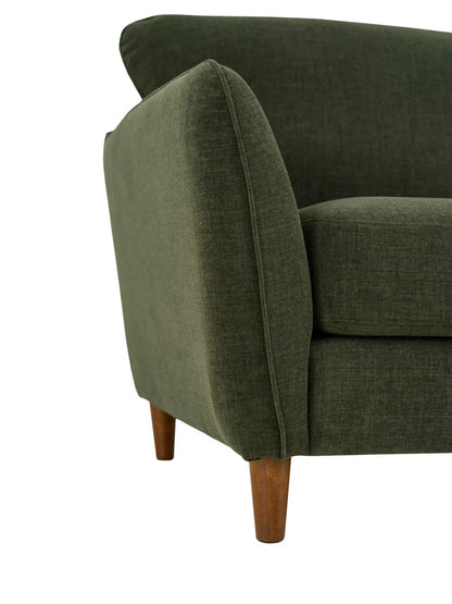 John Lewis Hamilton RHF 4 Seater Sofa, Dark Leg, Khaki Chenille